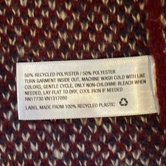 🆕 Knox Rose Women’s Open Front Cardigan Navy Blue and Burgundy Small 4/6 - Picture 6 of 10